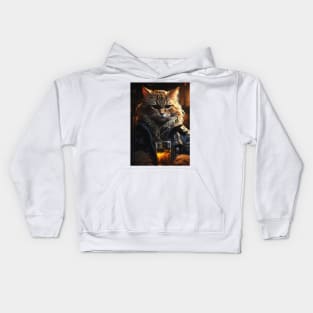 Funny Cat Beer Kids Hoodie